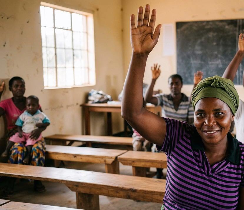 women community empowerment classroom participation africa